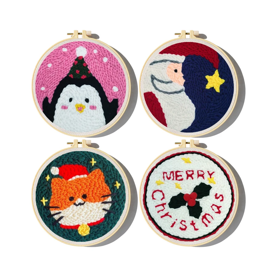 Embroidery Xmas Kits - Kit de broderie d'aiguilles de noël
