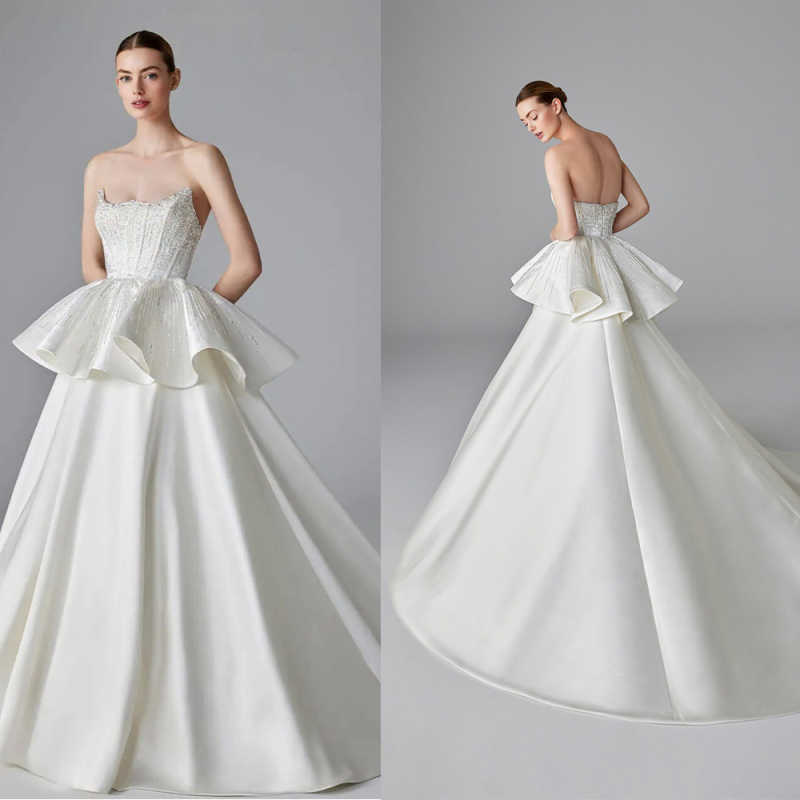 Embroidery Online Designs - Robe de mariée élégante en Satin,