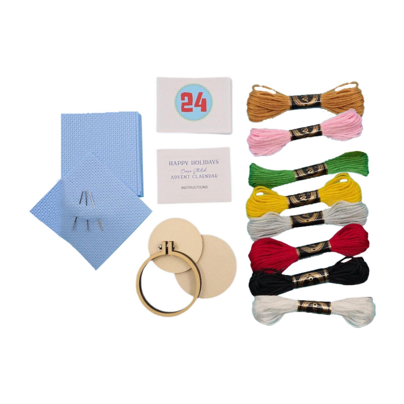 Embroidery Xmas Kits - Calendrier de l'Avent de Noël, kit