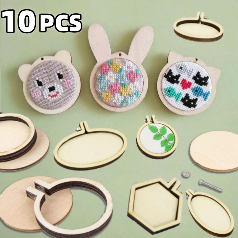 Embroidery Ring - 10 pièces Mini cerceau de broderie