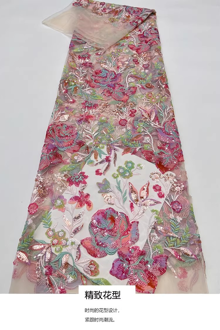 Embroidery Wedding - Nouveau tissu en maille de 1