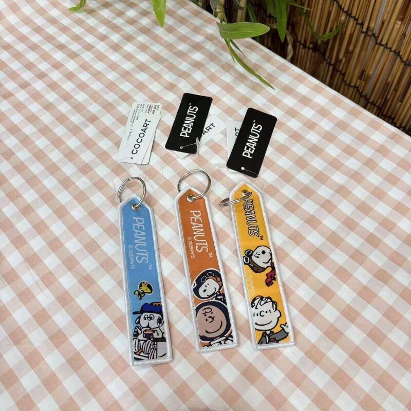 Embroidery Ring - Porte-clés brodé Kawaii Snoopy, pendentif mignon