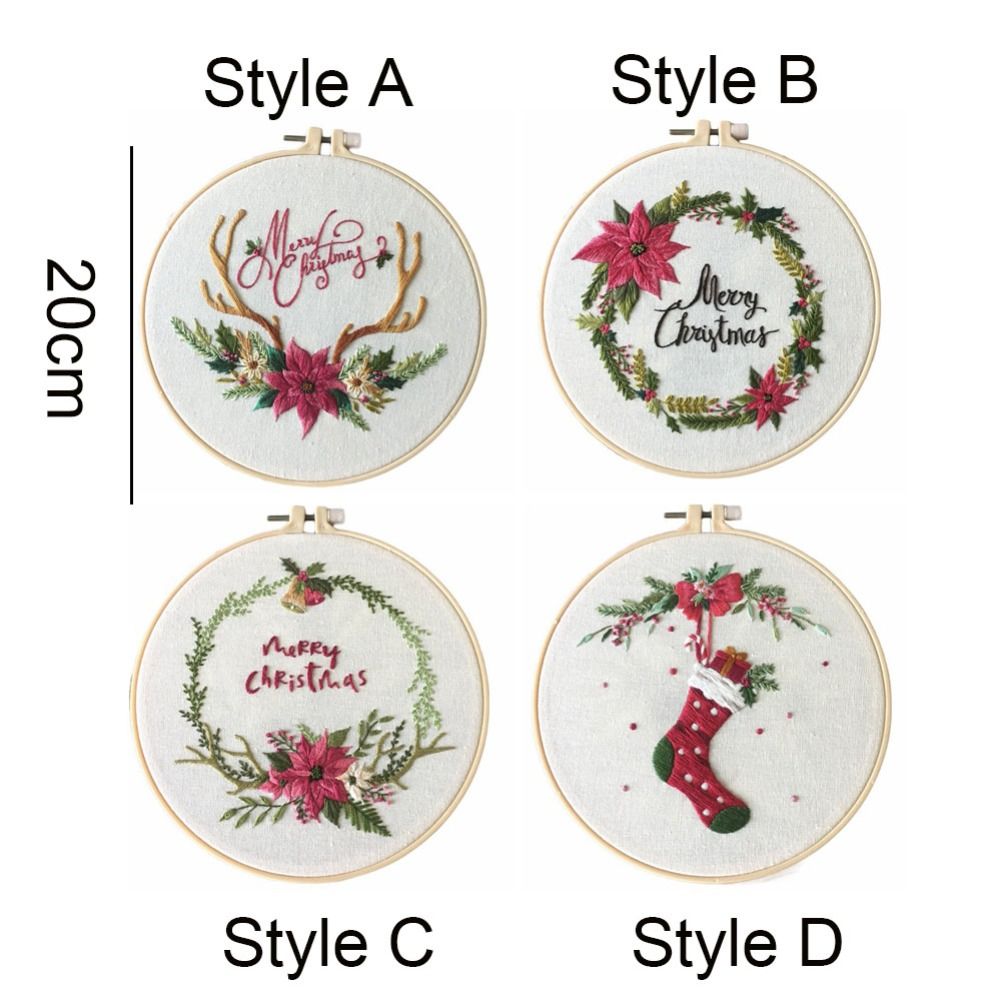 Embroidery Xmas Kits - Cadeaux de noël bricolage Kit de