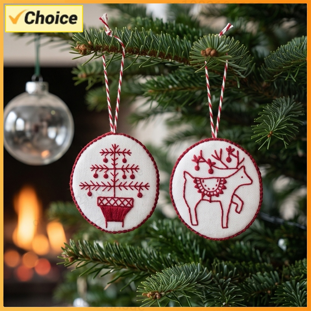 Embroidery Xmas Kits - Kit de broderie de Noël avec