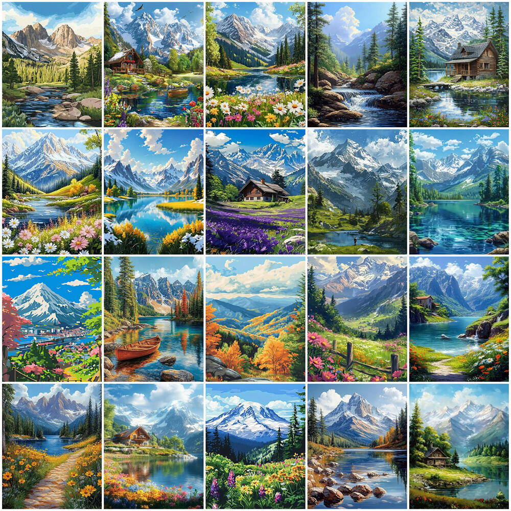 Embroidery Translate - Peinture à l'huile par numéros paysage