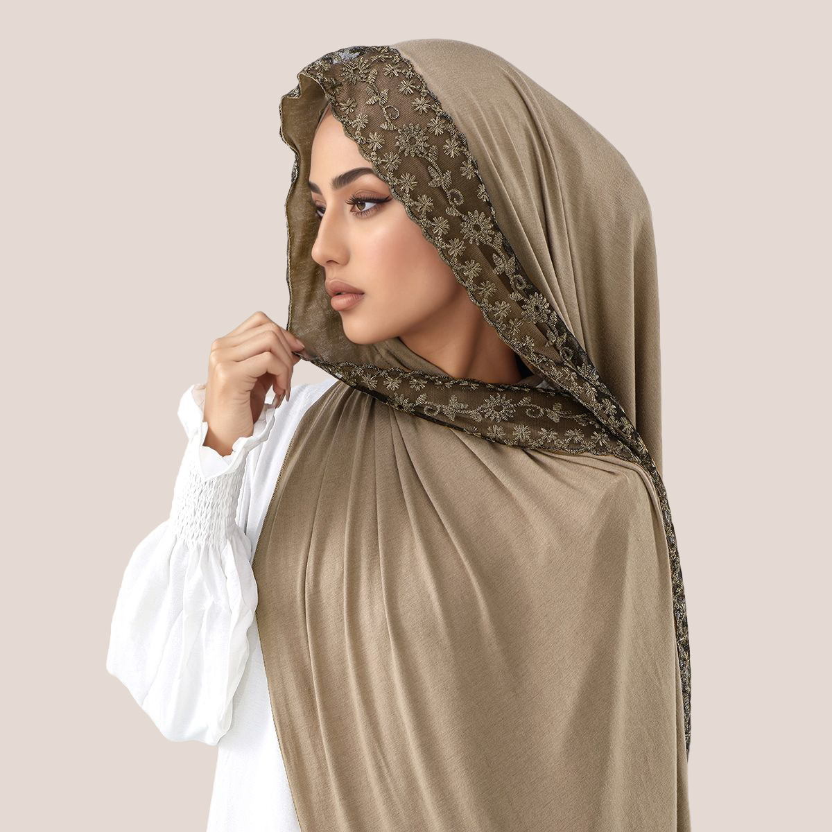 Dentelle broderie coton Jersey - Embroidery Jersey avis et prix