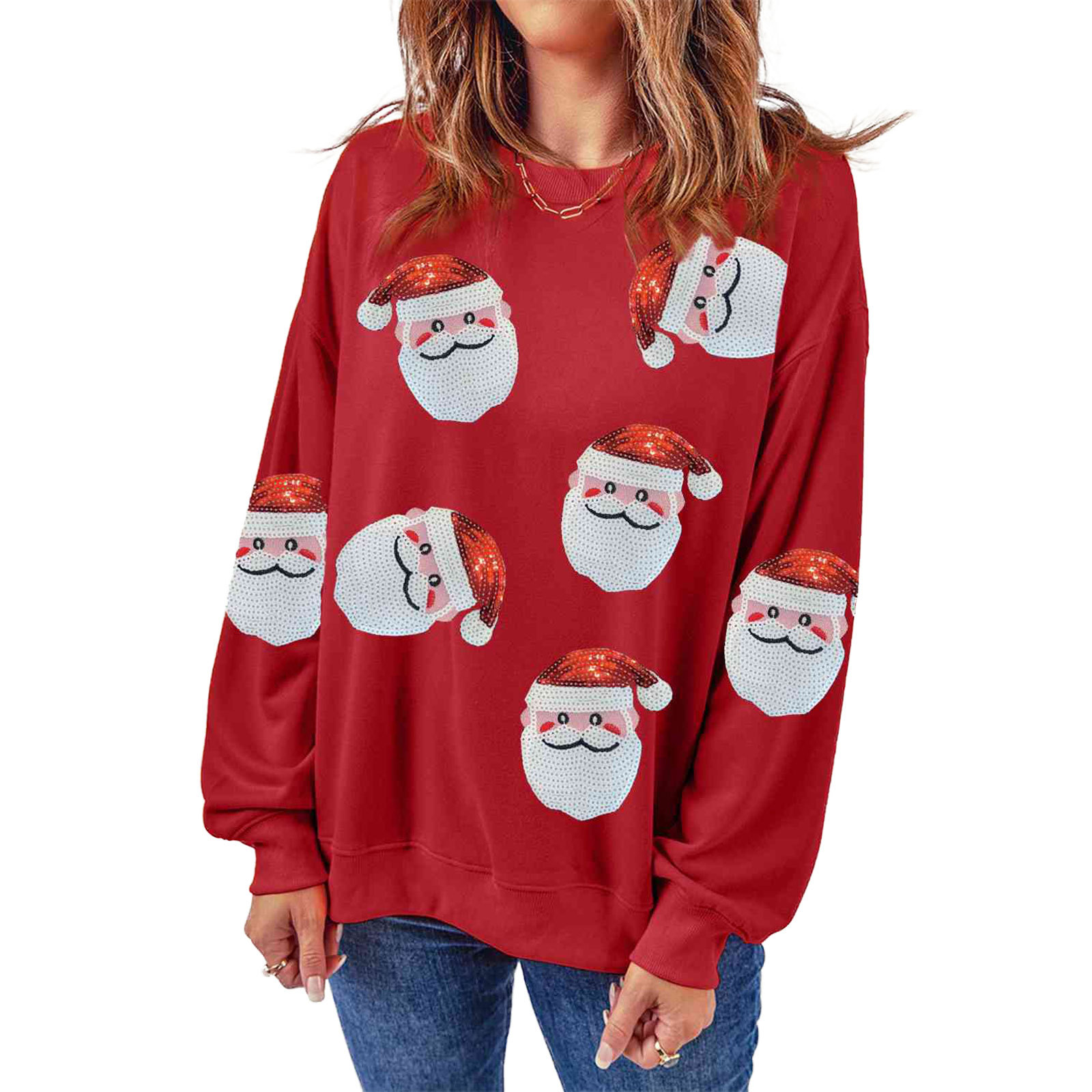 Pull de Noël à col rond, sweat - Embroidery Online Designs avis et prix