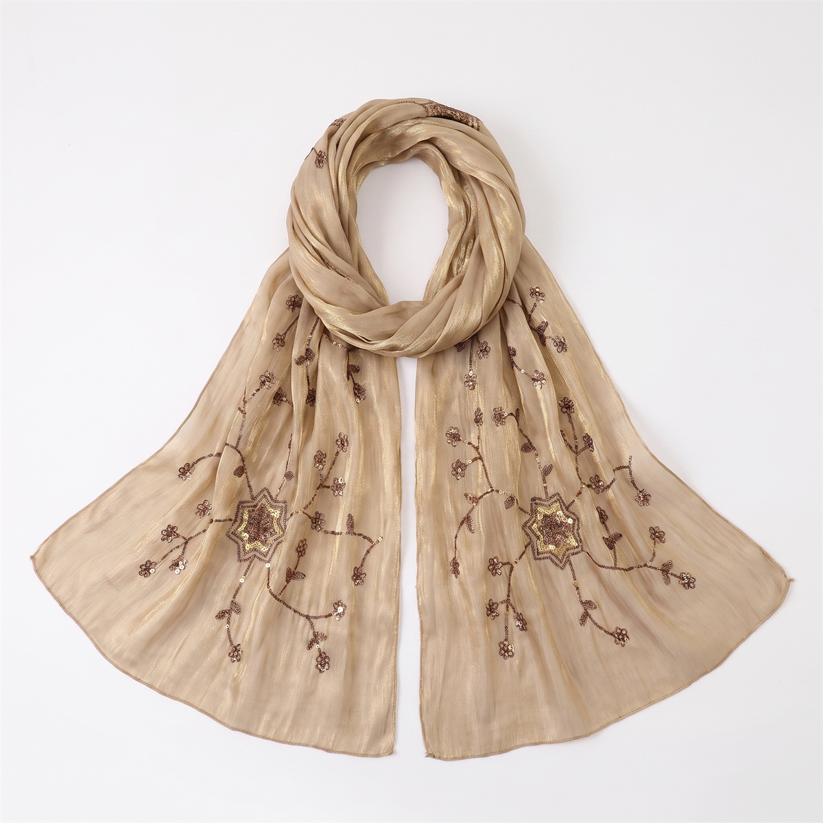 Écharpe Hijab Plissée Tendance - Embroidery Wedding avis et prix