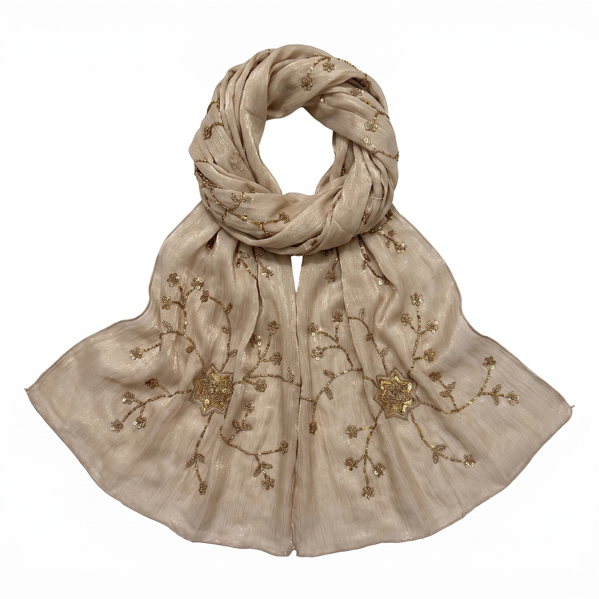 Écharpe Hijab Plissée Tendance - Embroidery Wedding avis et prix