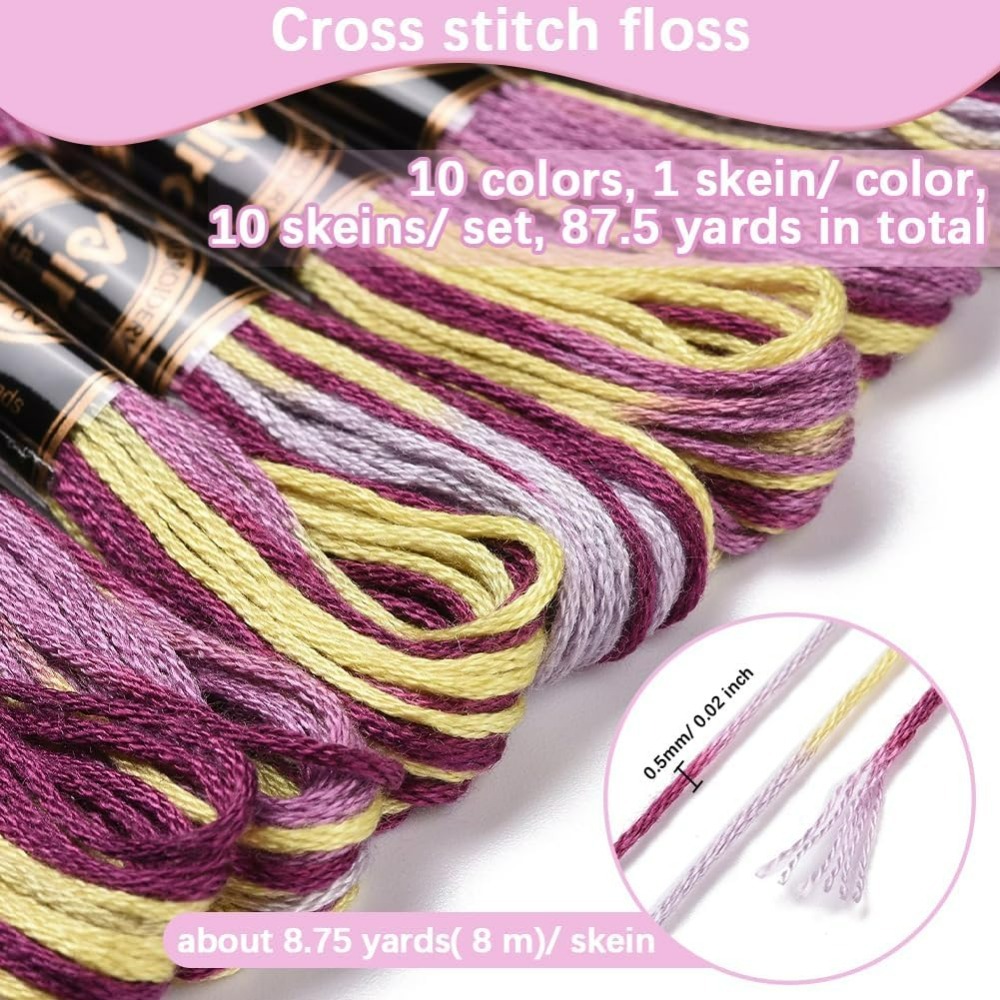 Fil à broder panaché violet, 6 - Embroidery Gradient avis et prix