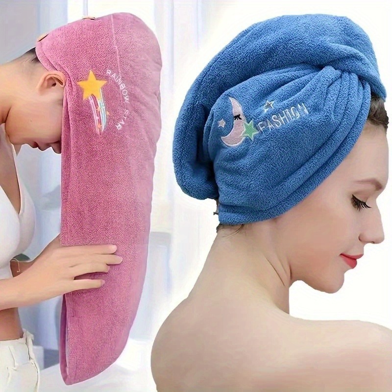 Serviette-turban pour cheveux  - Embroidery Towel avis et prix