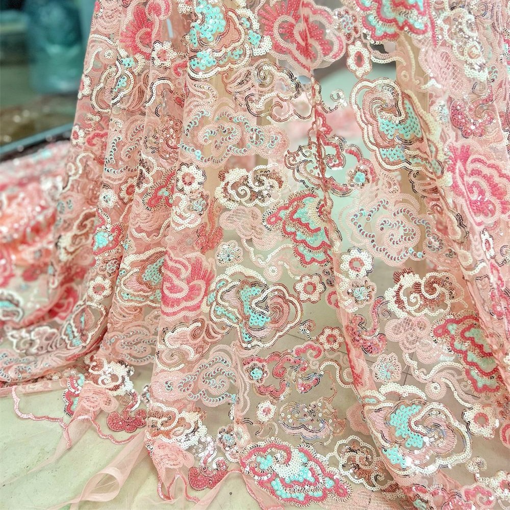 2 Yds/lot Tissu en dentelle br - Embroidery Wedding avis et prix
