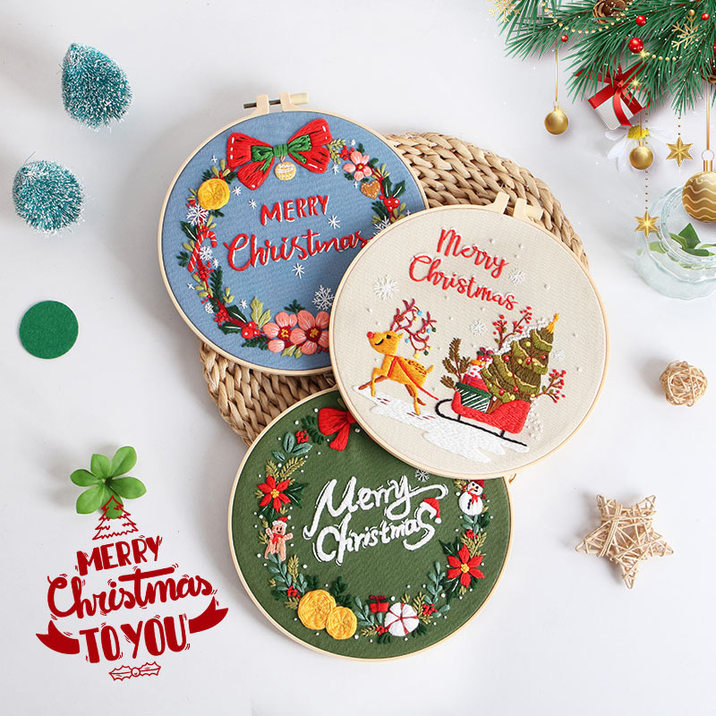 Kit de broderie joyeux Noël br - Embroidery Xmas Kits avis et prix