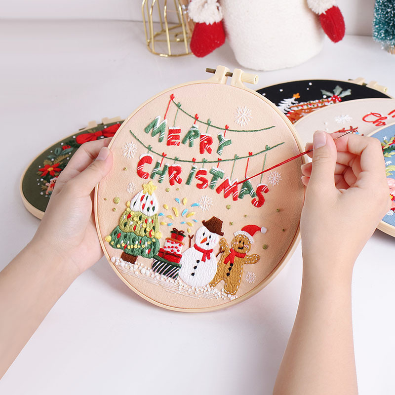 Kit de broderie joyeux Noël br - Embroidery Xmas Kits avis et prix