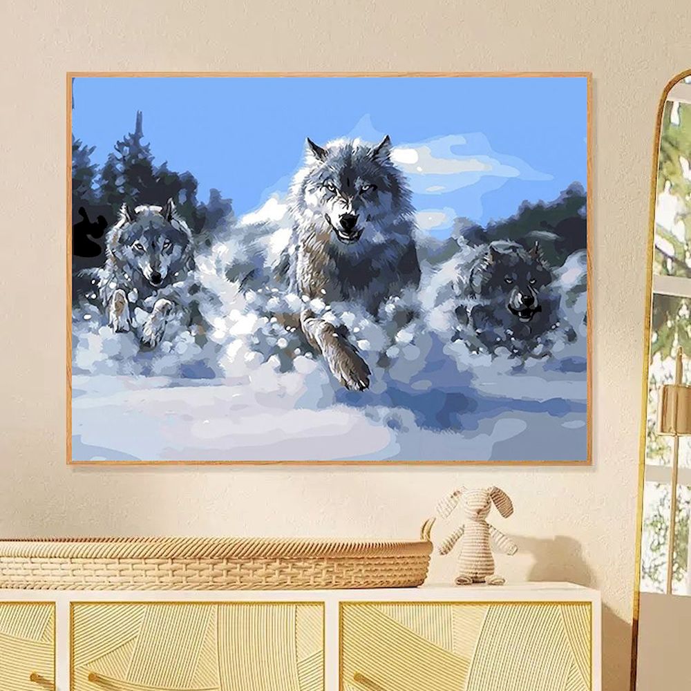 Peinture par numéros loup, ima - Embroidery Translate avis et prix