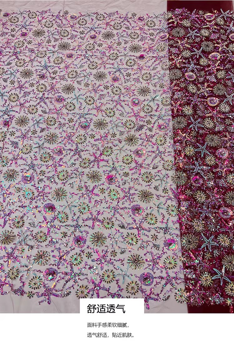 Tissu de luxe en gaze brodé de - Embroidery Wedding avis et prix
