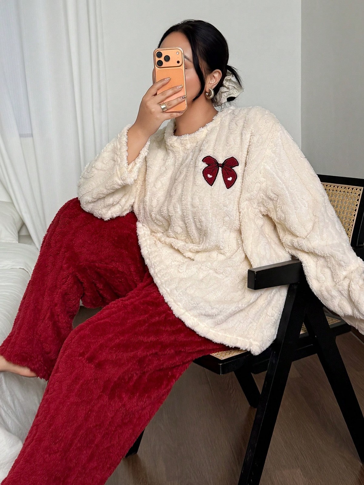 Pyjama en flanelle épaisse pou - Embroidery Red avis et prix